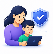 Kindersicherungs-Dashboard mit Bildschirmzeit und App-Limits